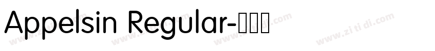 Appelsin Regular字体转换
